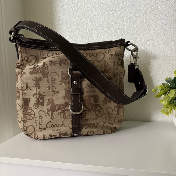 Coach Handbags - Coach Chelsea Horse and Carriage Shoulder Bag